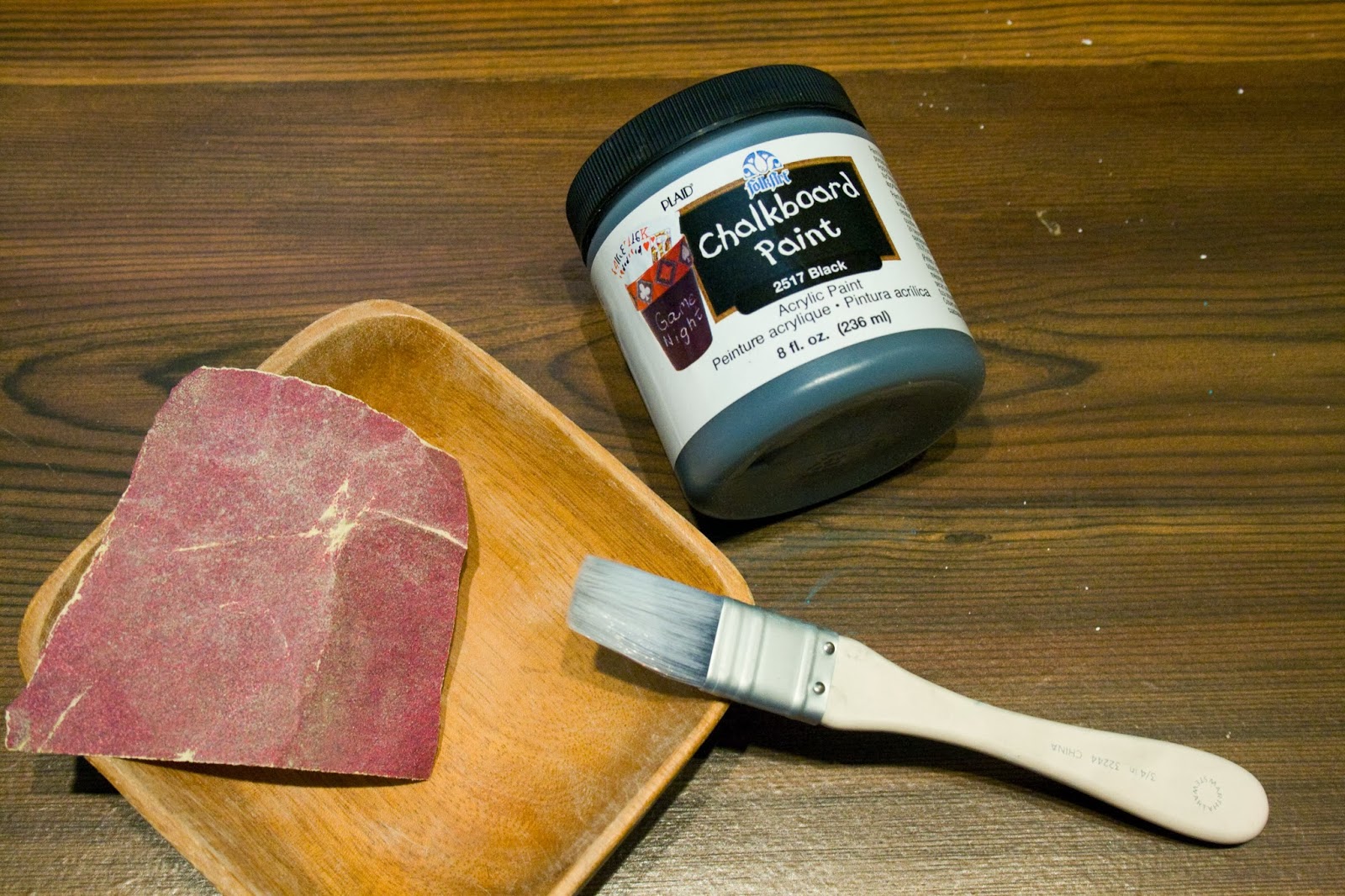 five sixteenths blog: Make it Monday // Chalkboard Painted Wooden Dish