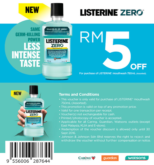 listerine zero discount voucher watson guardian caring