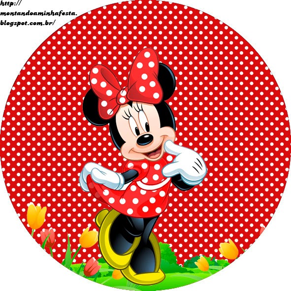 Etiquetas para Candy Bar para Fiestas de Minnie rojo. Ideas y