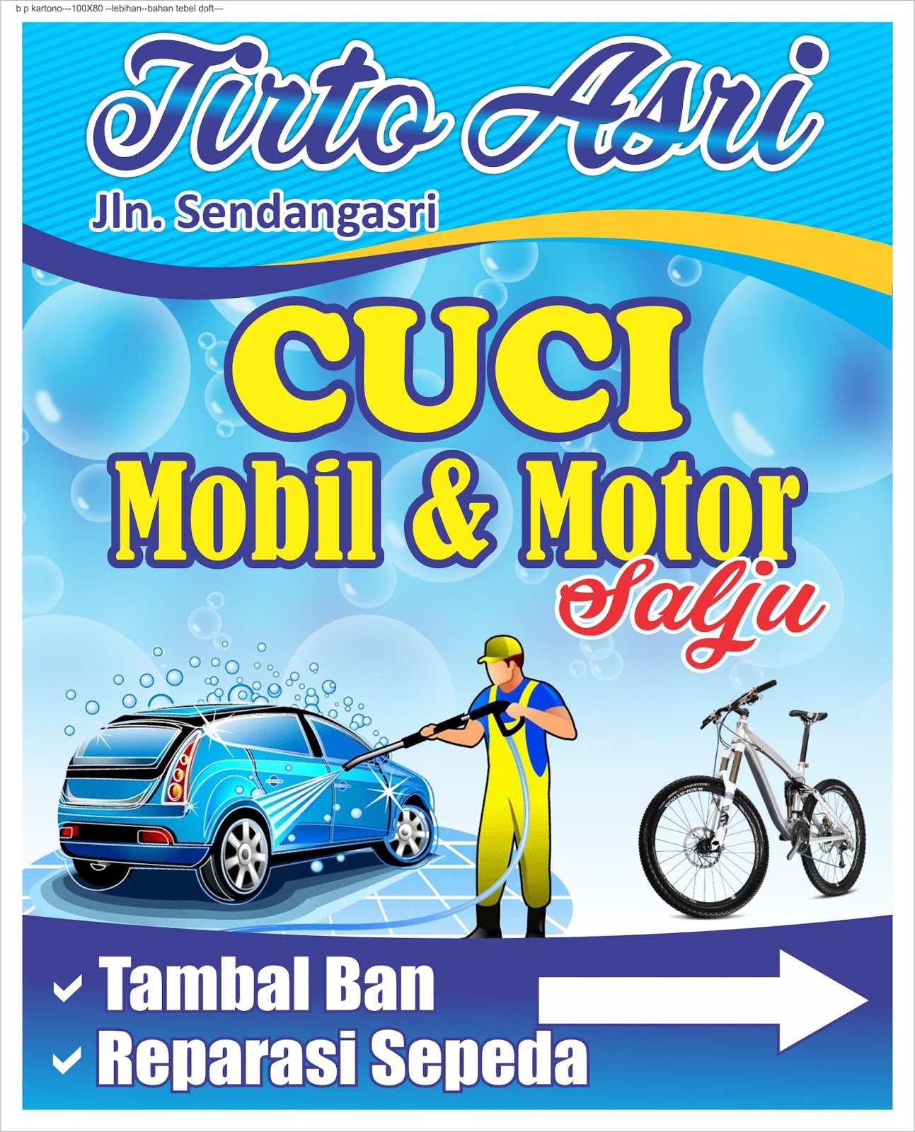 Gaya Terbaru 13+ Desain Spanduk Cuci Motor Mobil