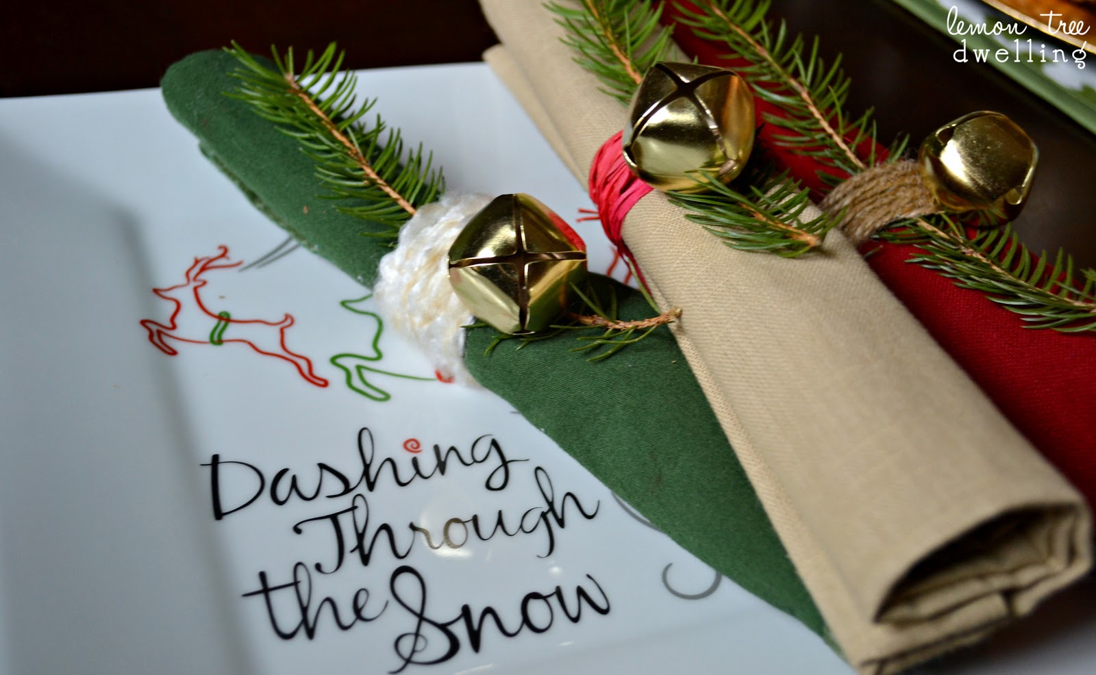 Lemon Tree Dwelling Jingle Bell Napkin Rings