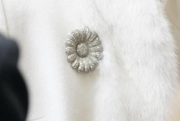 Danish Queen Margrethe diamond brooch, diamond earrings