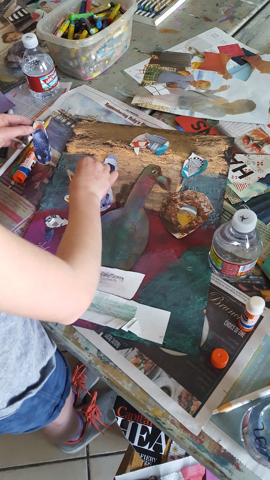 MaryMaking: Earth Day Peacock Collages