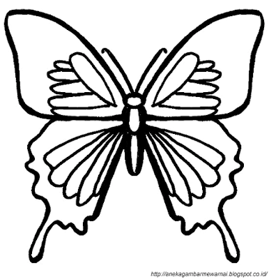 Gambar Mewarnai Kupu-kupu Untuk Anak PAUD dan TK