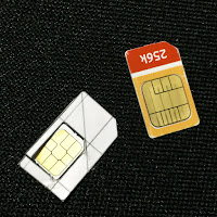 fit nano-SIM card into template