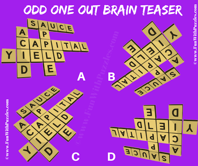 Odd One Out: Crossword Puzzle Question | Picture Riddle