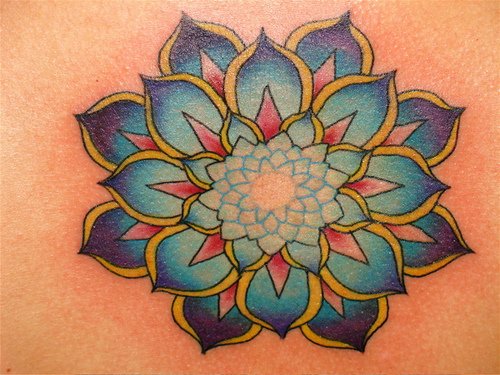 2. Lotus and Sunflower Tattoos - wide 3