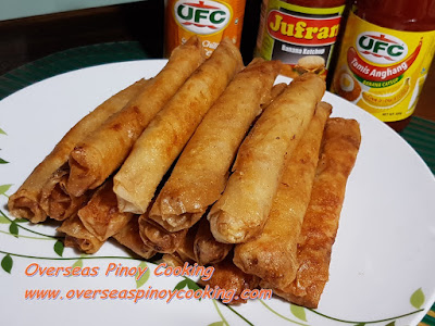 Fried Pork Lumpia Roll with Ham Dish Fried Pork Lumpia Roll with Ham Dish