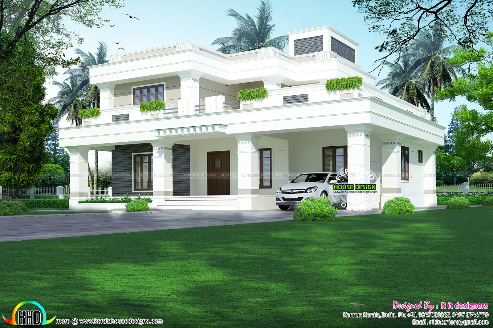 2969 sq-ft modern 4 BHK architecture home - Kerala home design and