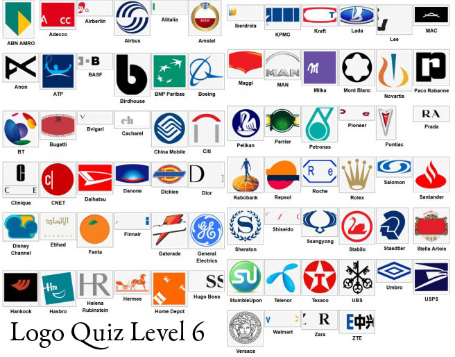 Logo Quiz Answers Level 6 - Type Logos