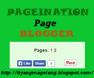 Cara membuat pageination page di postingan blogger Cara membuat pageination page di postingan blogger