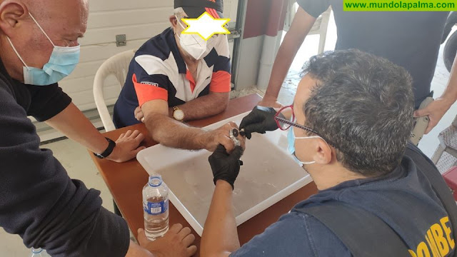 Los Bomberos de La Palma le extraen un anillo a una persona que lo tenía incrustado en el dedo