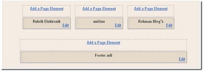 How to add 3 column footer in blogger