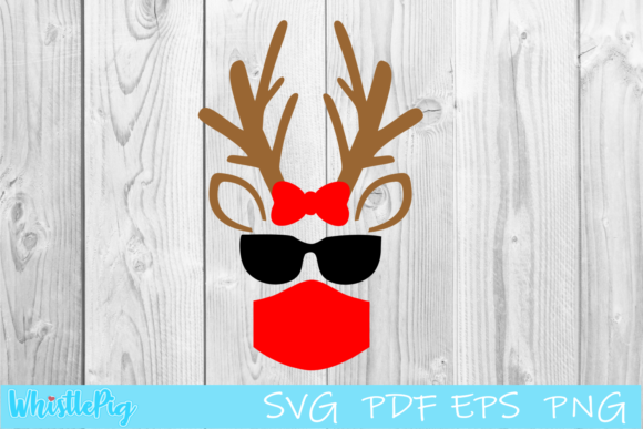 Download Reindeer Face Mask Christmas Face Mask - Best SVG | Face ...