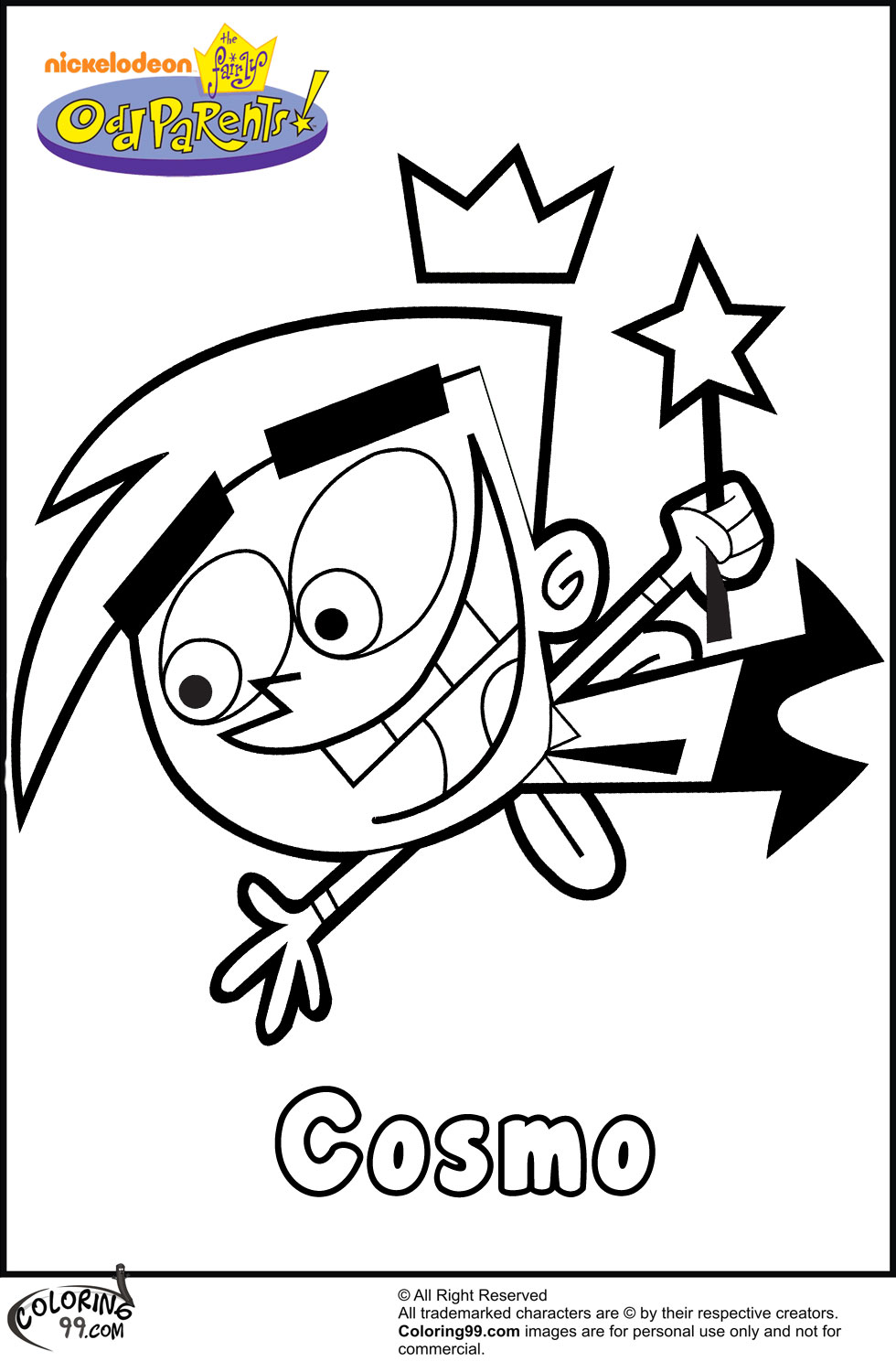 fairly oddparents printable coloring pages - photo #27