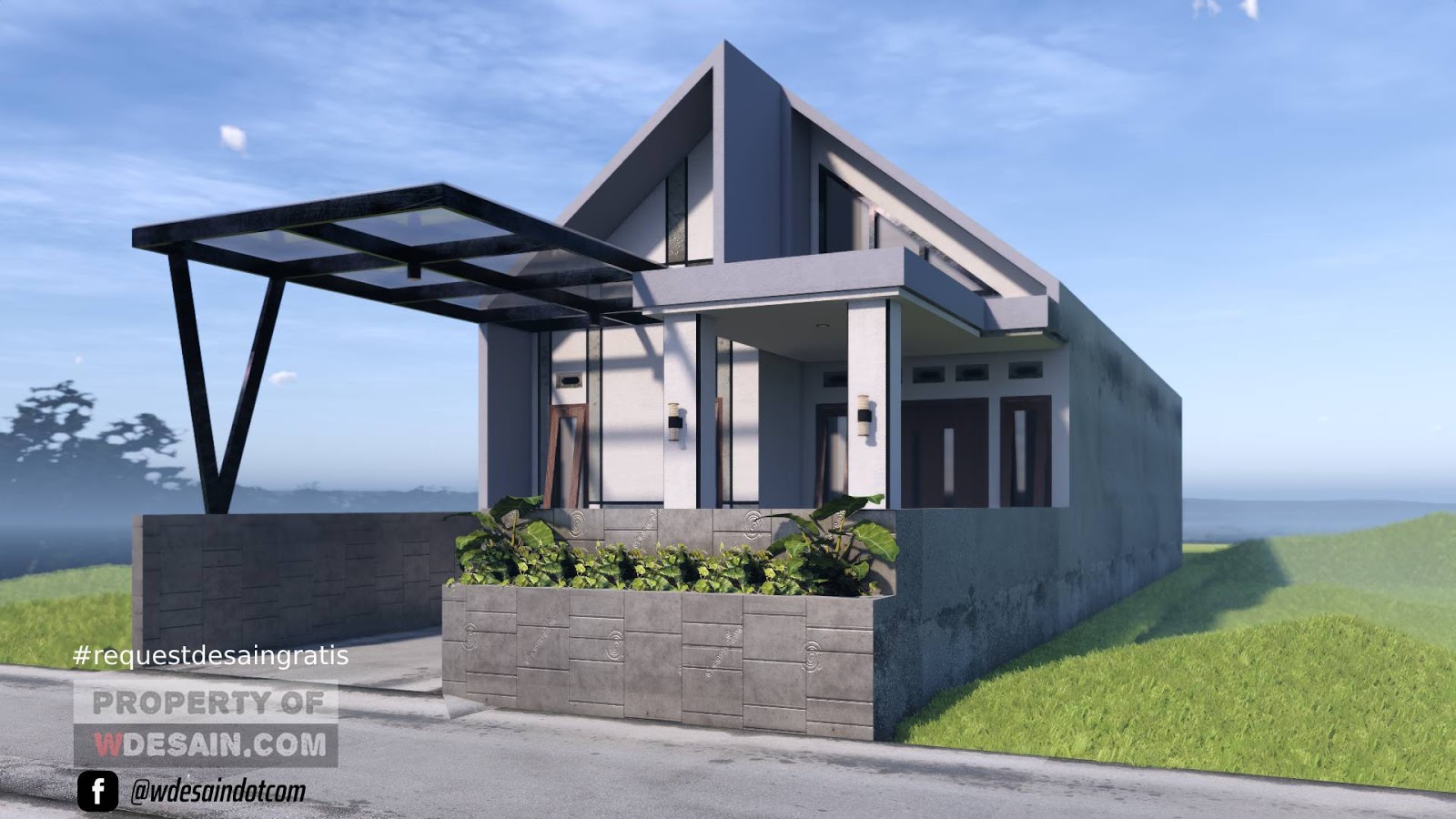 Model Rumah Minimalis 5x12 Komplit Dengan Anggaran Biaya  DESAIN RUMAH