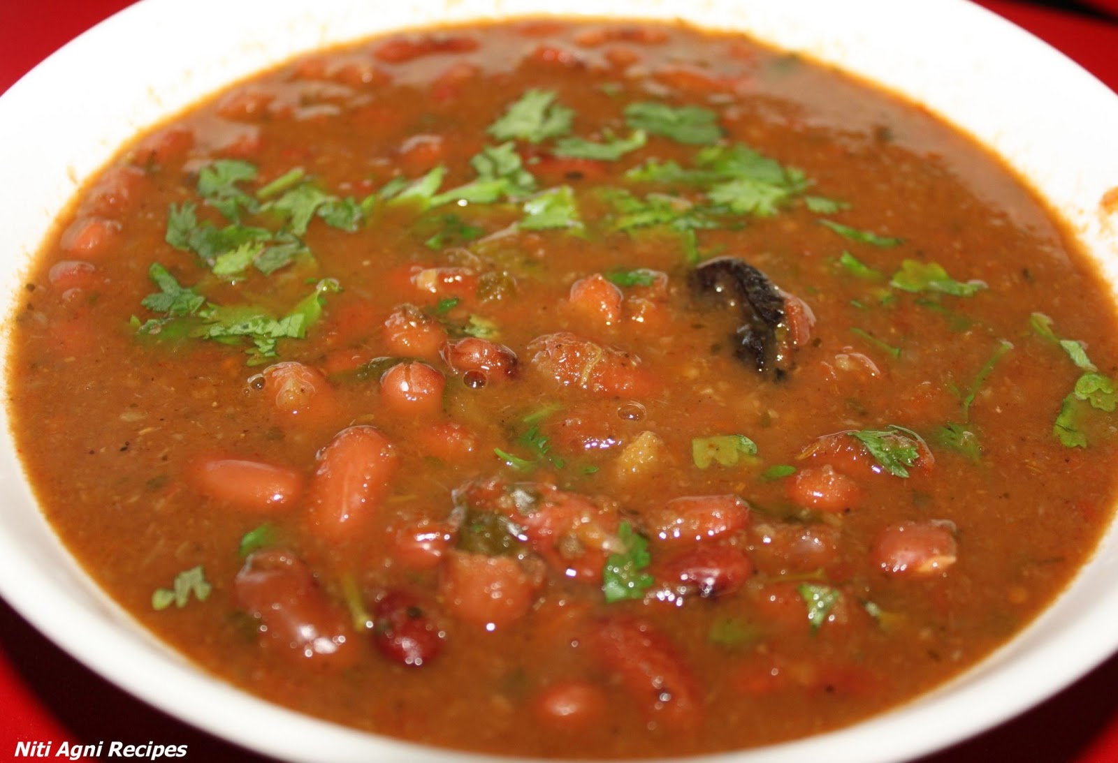 Niti Agni Recipes Rajmah Masala/Red Kidney Beans Curry
