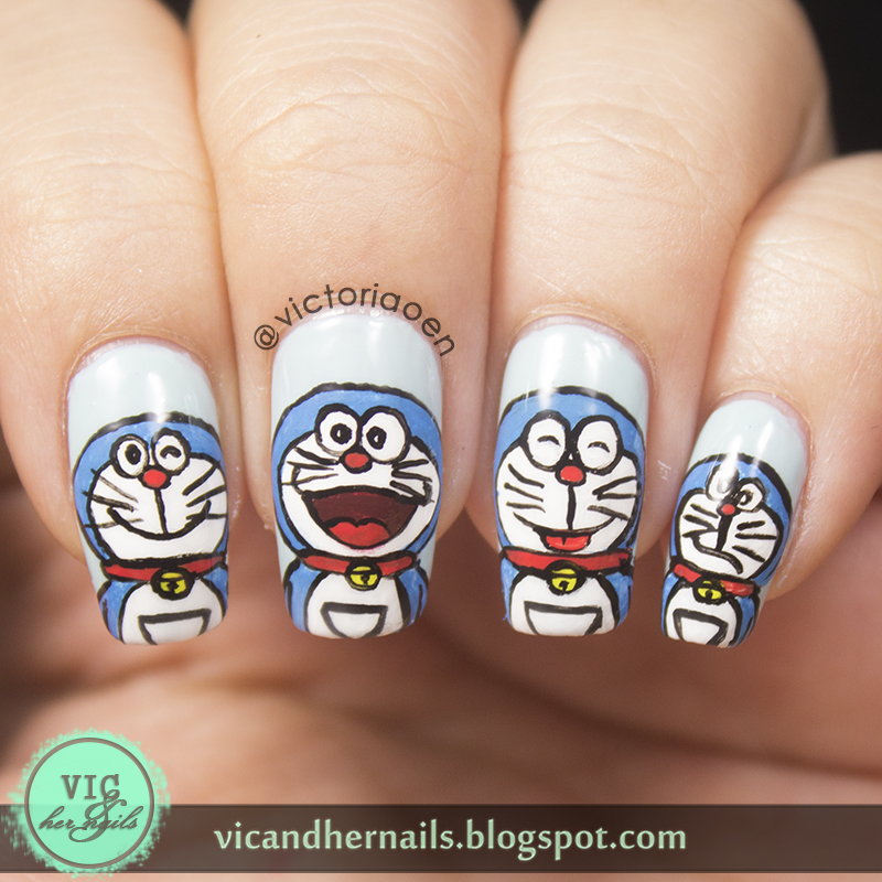 Vic and Her Nails Digital Dozen Does Fandom Day 3 Doraemon