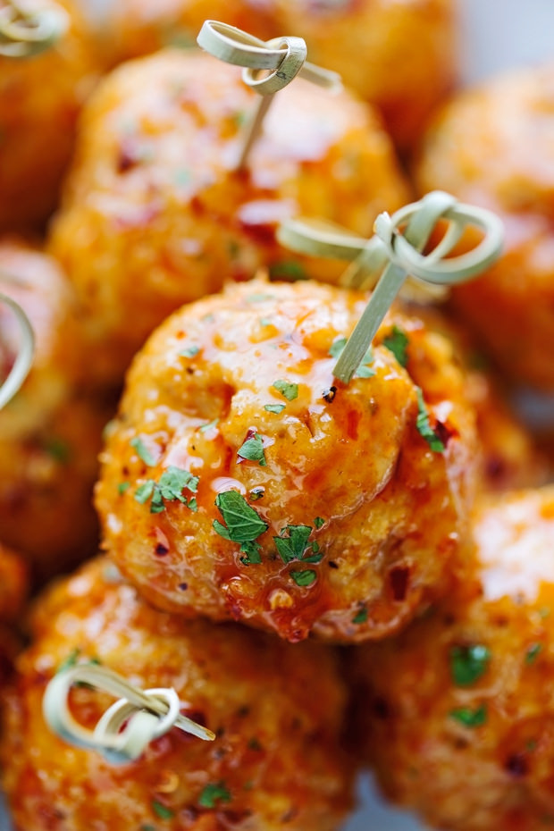 FIRECRACKER CHICKEN MEATBALLS Foodandcake789