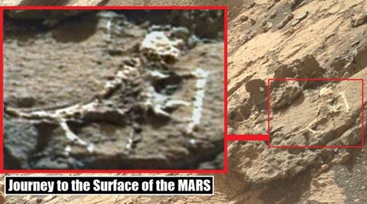 Esqueleto alienígena encontrado en suelo marciano. ¿Prueba esto que Marte estaba habitado por seres inteligentes en el pasado?
