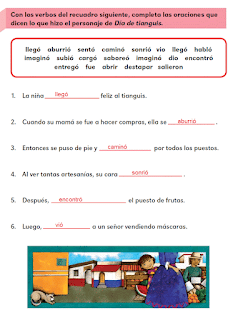 Respuestas Apoyo Primaria Español 2do grado Bloque 1 lección 18 Día de tianguis 