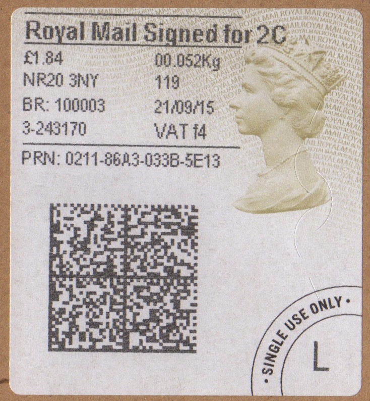 royal mail qr code label printing