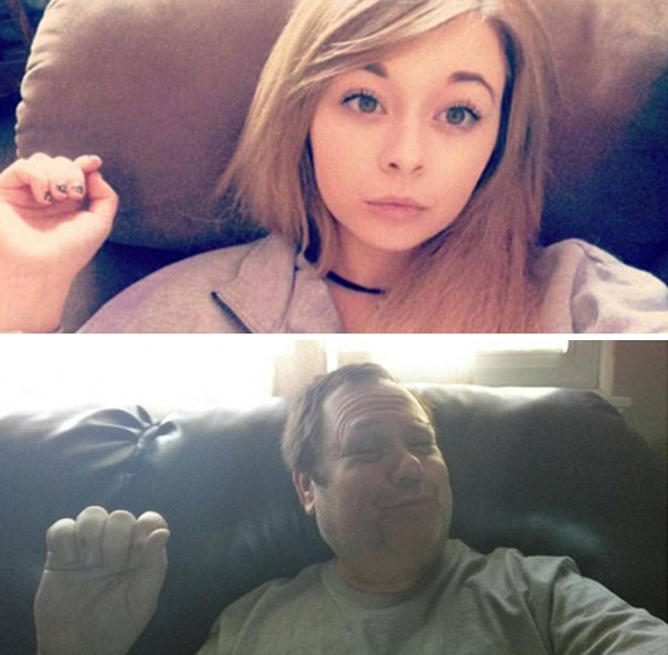 Kızının Selfie'lerini Trolleyen Baba