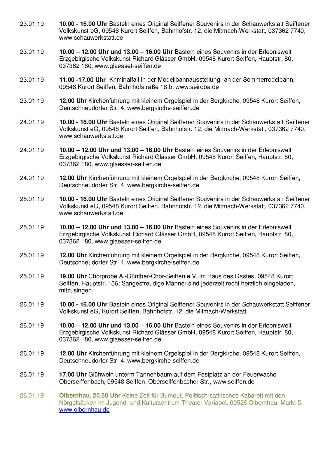 Volkers Sommerfrische Urlaub In Holzhau Dezember 2012