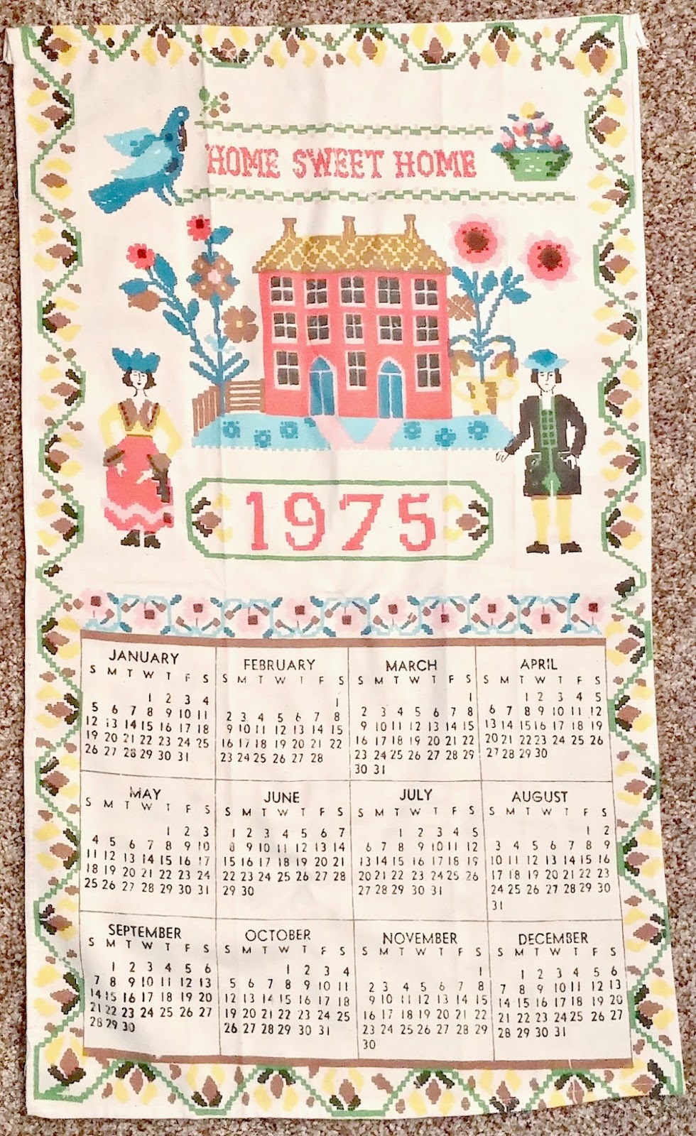 Repurposed Calendar Tea Towels Little Vintage Cottage