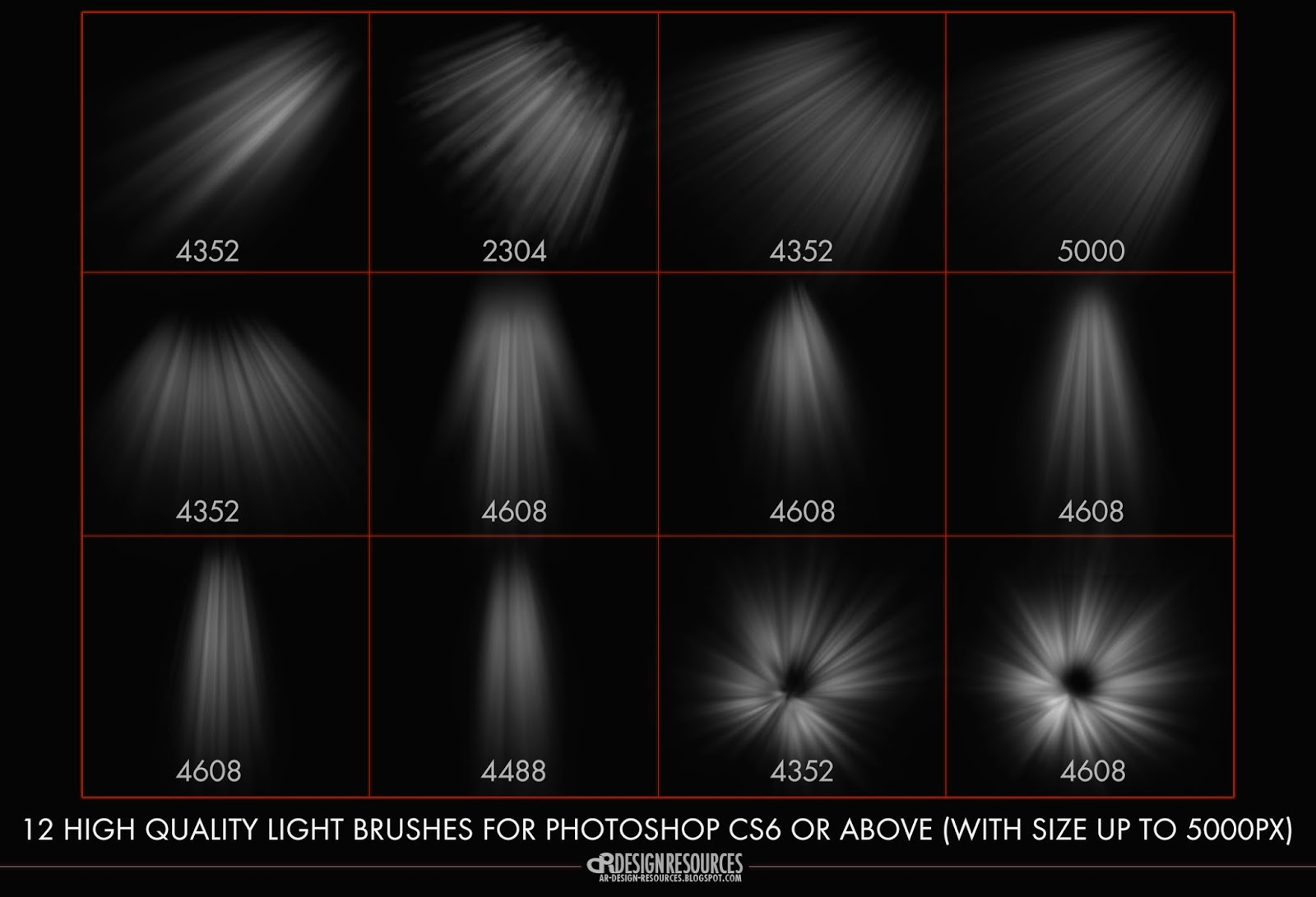 12 Highres Light Brushes rada
