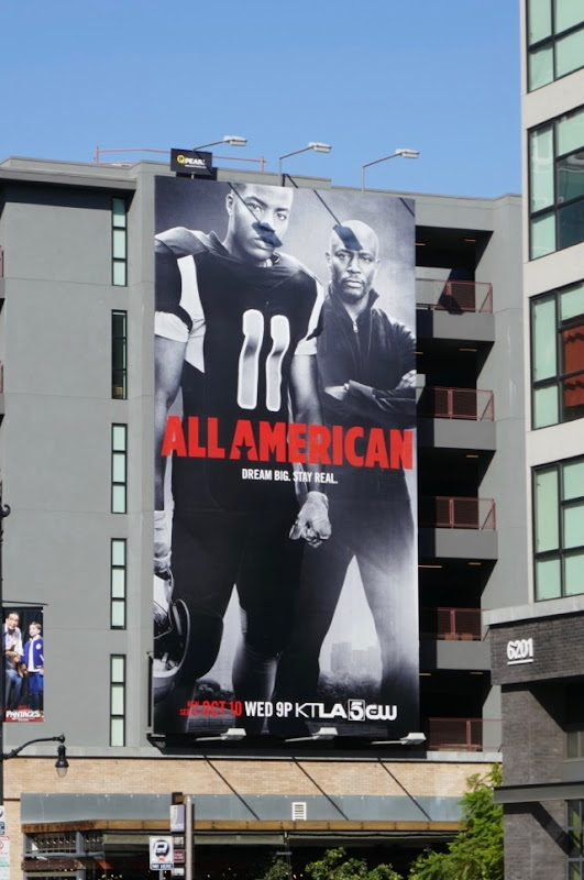 All American TV series billboard Hollywood Boulevard All American TV series billboard