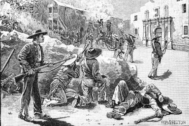 Mi Tejanos fighting Santa Ana for Texas