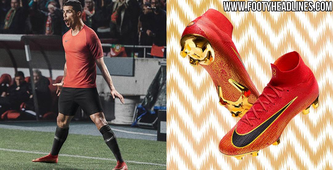 China Edition - Stunning Red / Gold Mercurial Superfly 360 Cristiano Ronaldo Boots - Headlines