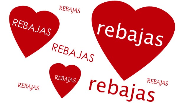 Rebajas. Rebajas 30%. The january sales started and