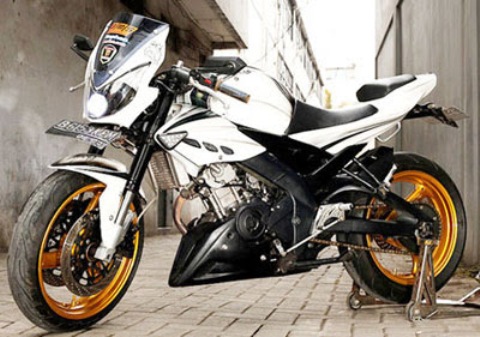Gambar Modifikasi Motor Yamaha Vixion New Terbaru Putih Keren