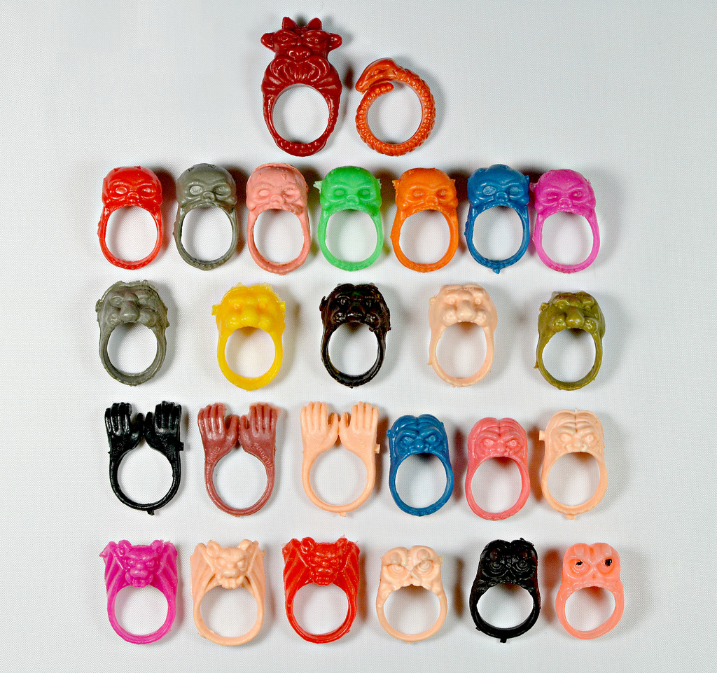 Little Weirdos Mini figures and other monster toys Plastic monster rings
