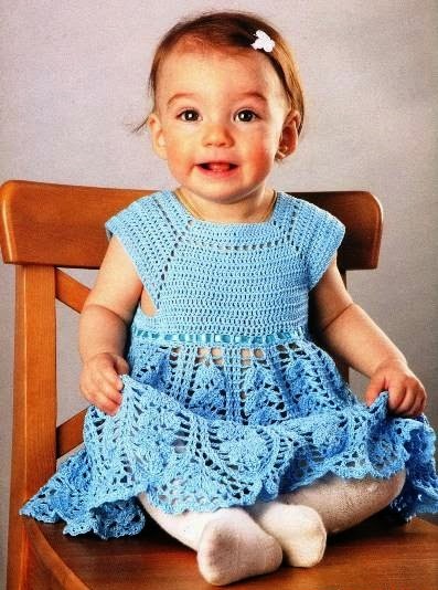 Free crochet patterns and video tutorials: Crochet Baby girl dress free ...