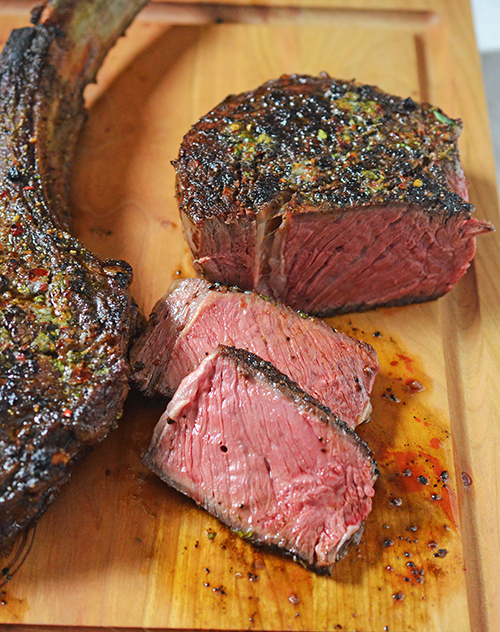 Reverse Seared Tomahawk Steaks on the Grill
