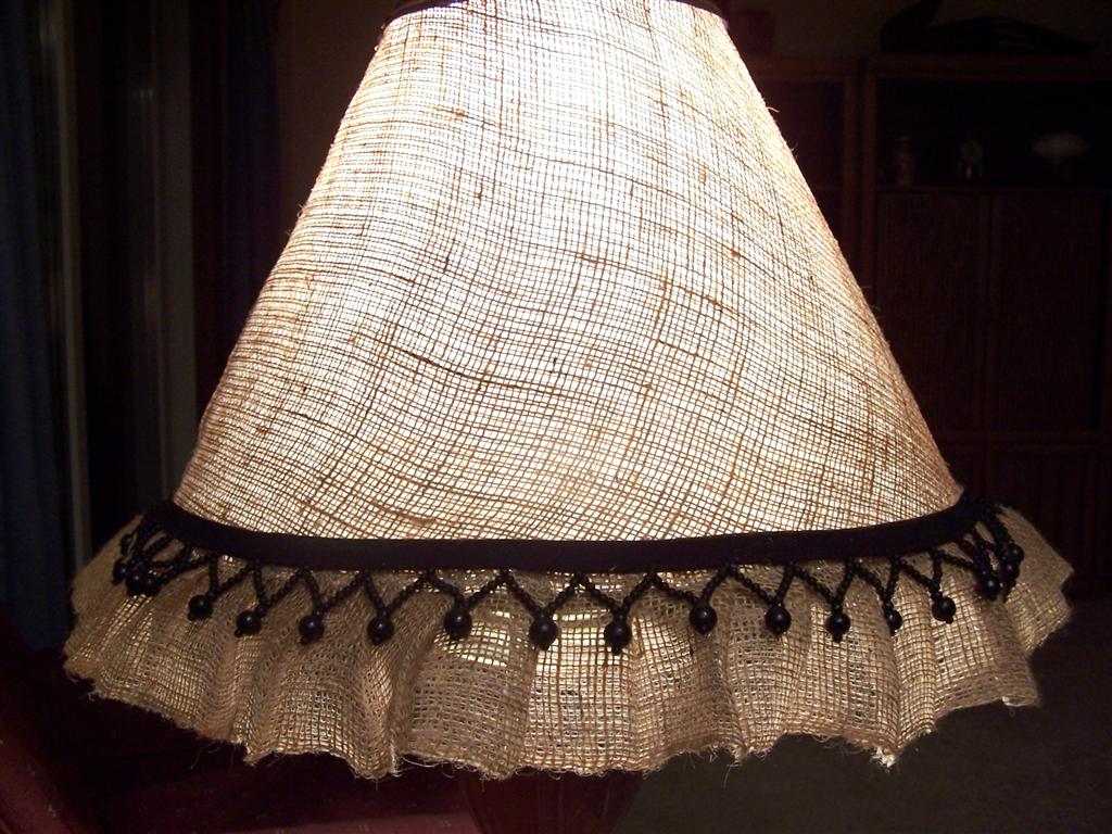 Perennial Passion Burlap Lamp Shade Remake part 2