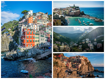 Cinque Terre - kolaż punktów widokowych