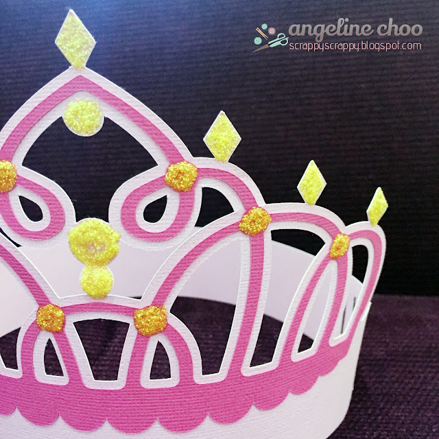 ScrappyScrappy: SVG Attic Birthday Bash Blog Hop - Castle card and Crown #scrappyscrappy #svgattic #castle #princess #tiara #crown #party #card #svg #cutfile #papercraft 