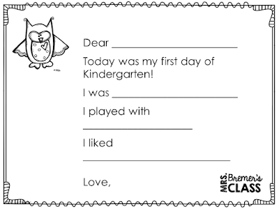 First Day of School Activities for Kindergarten