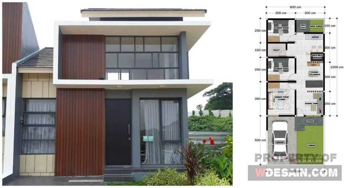Desain Rumah Lebar 6 Panjang 10 3 Kamar Tidur - DESAIN RUMAH MINIMALIS