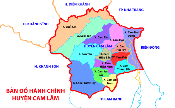 Bản đồ Xã Cam Thành Bắc, Huyện Cam Lâm, Tỉnh Khánh Hòa