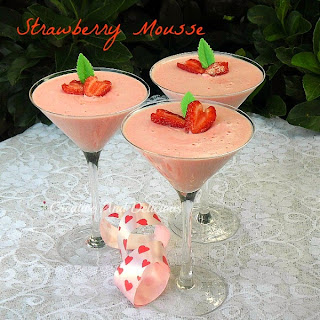 Strawberry Mousse ~ light in texture and rich in flavor !
