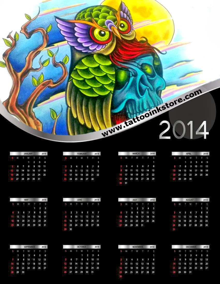 All about tattoos and ink Calendar tattoo, 2014