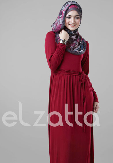 15 Gamis  Elzatta  Terbaru  dengan Desain Elegan Jilbab Cantik