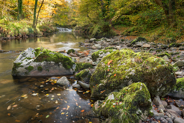 Large boulders in the Afon Mellte in the Vale of Neath by Martyn Ferry Photography