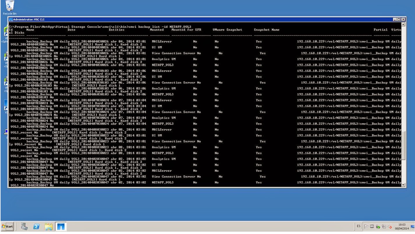 IT Como Montar un SnapShot de NetApp mediante VSC CLI