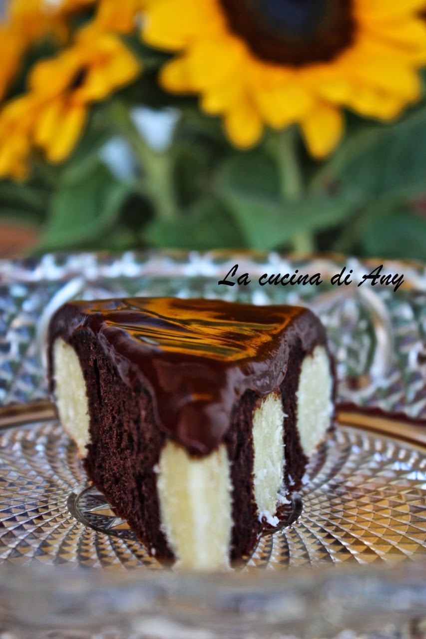 torta al cioccolato e palline di ricotta e cocco - prajitura cu ciocolata si bilute de branza si cocos